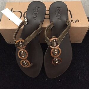 Bo'em BOHO  Women brown slip on sandals